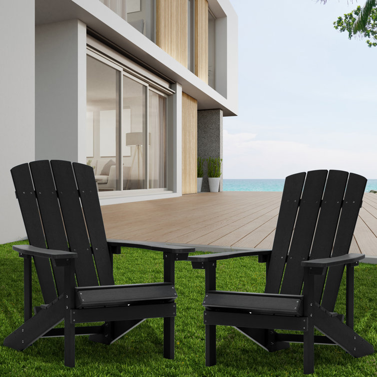 Plastic Adirondack Chairs Weather Resistant Set Of 2